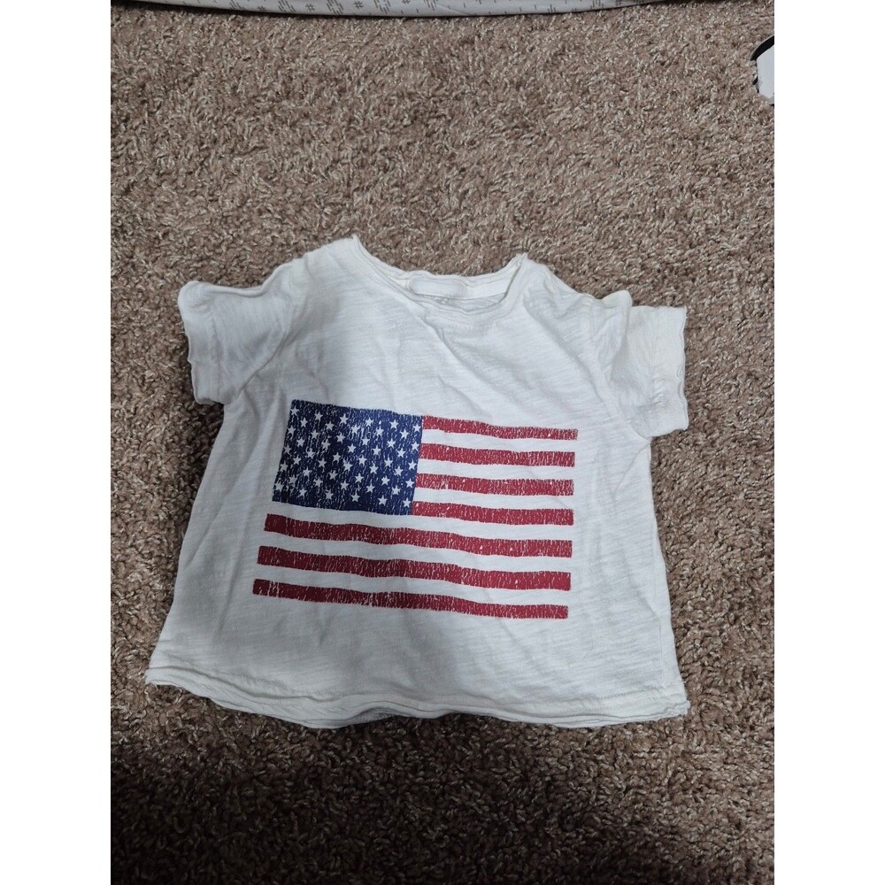 Show me your mumu mini shirt american flag size 6 months
